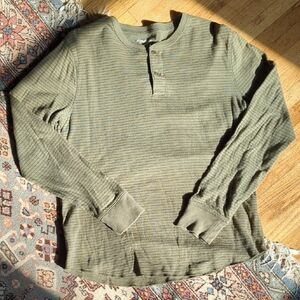 Madewell Striped Longsleeve Henley, Men's S